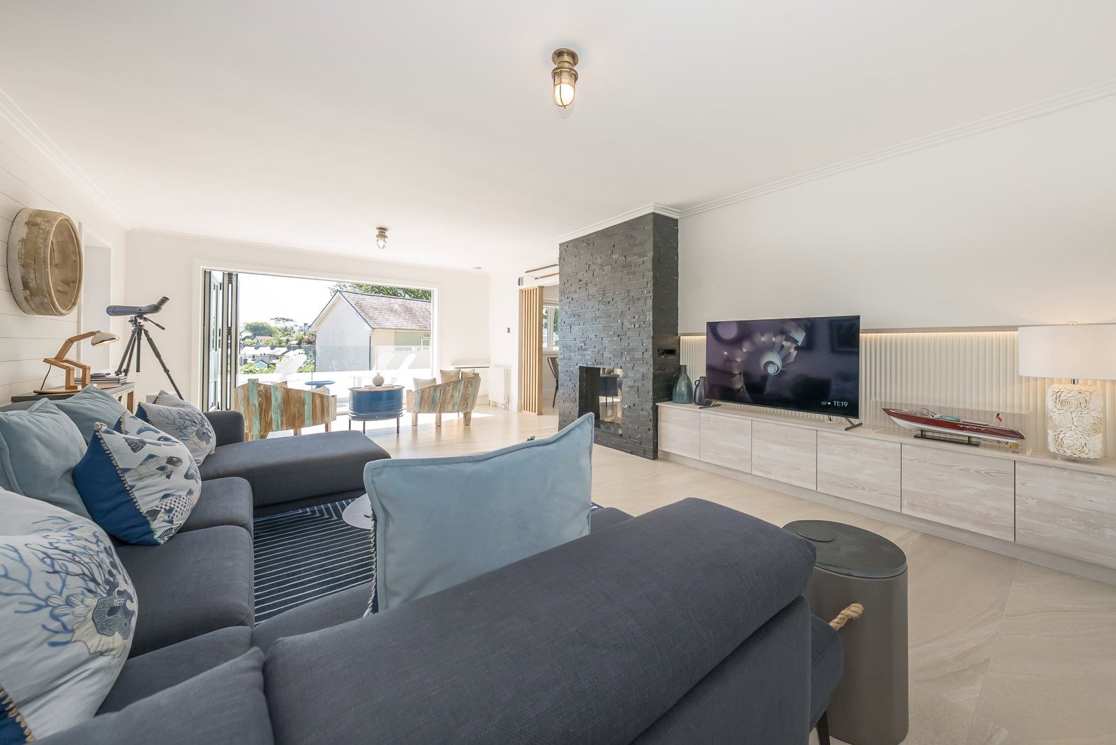 Spacious lounge with comfortable seating